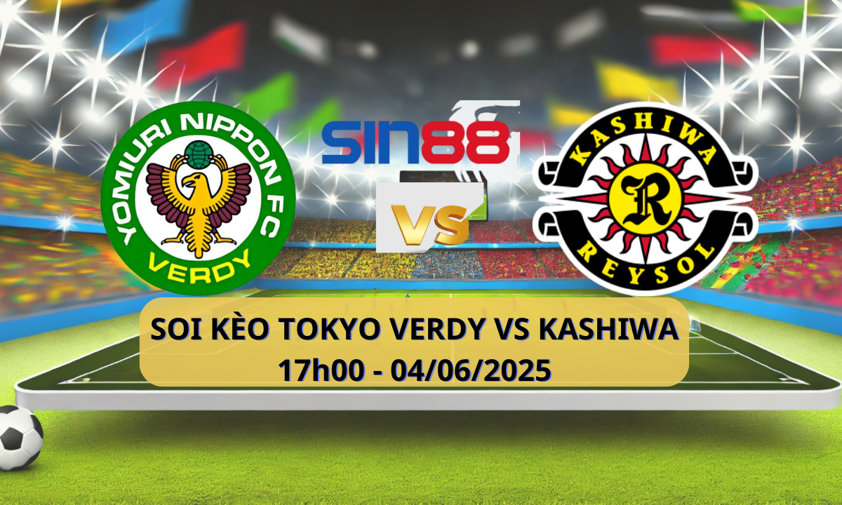 Banner quảng cáo trận đấu Verdy vs Kashiwa tại giải J-League